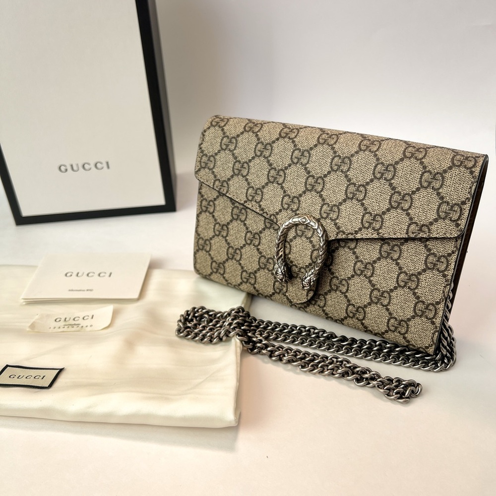 Gucci Dionysus WOC GG Supreme Canvas Crossbody Full Set